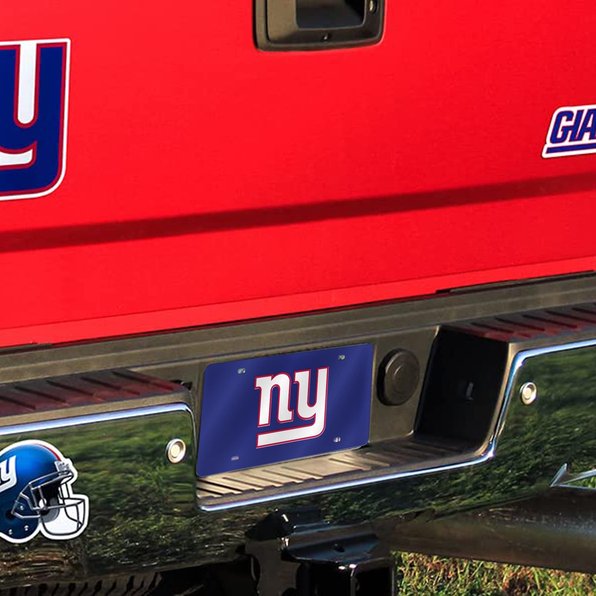 Buffalo Bills Premium Laser Cut Tag License Plate, Mirrored Acrylic Inlaid, 12x6 Inch