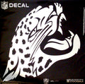 Jacksonville Jaguars 6 Inch Decal Sticker, Metallic Chrome Shimmer Design
