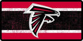 Atlanta Falcons Premium Laser Cut Tag License Plate, Vintage Design, Mirrored Acrylic Inlaid, 6x12 Inch