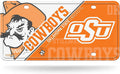 Oklahoma State University Cowboys Metal Auto Tag License Plate, Split Design, 6x12 Inch