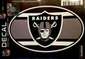 Las Vegas Raiders 5x7 Oval Super Stripe Design Decal Flat Vinyl Reusable Repositionable Auto Home Oakland Football