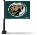 Bemidji State University Beavers Premium Double Sided Car Flag Banner, Includes Plastic Display Pole