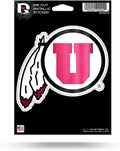 University of Utah Utes 5 Inch Die Cut Shimmer Metallic Decal Sticker Flat Vinyl