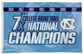 University of North Carolina Tar Heels 7-Time Champions Premium 3x5 Feet Flag Banner, Metal Grommets, Outdoor Use, Single Sided