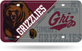 University of Montana Grizzlies Metal Auto Tag License Plate, Split Design, 6x12 Inch