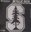 Stanford University Cardinal 12 Inch Decal Sticker, Metallic Chrome Shimmer Design