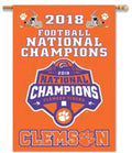 Clemson University Tigers 2018 Champions Premium 2-Sided Banner House Flag, 28x40 Inch