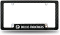 Dallas Mavericks Metal License Plate Frame Chrome Tag Cover Carbon Fiber Design 6x12 Inch