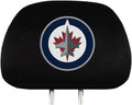 New York Jets Premium Pair of Auto Head Rest Covers, Black, Elastic, 10x14 Inch