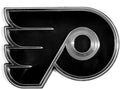 Philadelphia Flyers Auto Emblem, Silver Chrome Color, Raised Molded Shape Cut Plastic, Adhesive Tape Backing