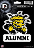 Wichita State University Shockers Alumni 5 Inch Die Cut Flat Vinyl Decal Sticker Adhesive Backing