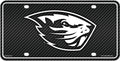 Oregon State University Beavers Metal Auto Tag License Plate, Carbon Fiber Design, 6x12 Inch