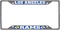 Los Angeles Rams Metal License Plate Frame Chrome Tag Cover 6x12 Inch