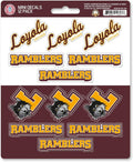 Loyola University Chicago Ramblers 12-Piece Mini Decal Sticker Set, 5x6 Inch Sheet, Gift for football fans for any hard surfaces around home, automotive, personal items