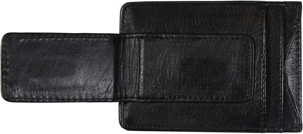 Philadelphia Flyers Black Leather Wallet, Front Pocket Magnetic Money Clip, Printed Logo