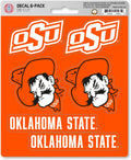 Oklahoma State University Cowboys 6-Piece Decal Sticker Set, 5x6 Inch Sheet, Gift for football fans for any hard surfaces around home, automotive, personal items