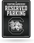 University of South Carolina Gamecocks Metal Parking Novelty Wall Sign 8.5 x 11 Inch Carbon Fiber Design