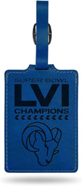 Rico Industries NFL 2022 Super Bowl LVI Champions Los Angeles Rams Laser Engraved Luggage Tag