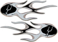 San Antonio Spurs 2-Pack Drip Molded Plastic Raised Flame Flames Decal Emblem Sticker Basketball