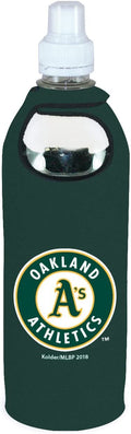 Oakland Athletics A's 1/2 Liter Water Bottle Neoprene Beverage Insulator Holder Cooler with Clip Baseball