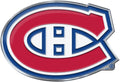 Montreal Canadiens Auto Emblem, Aluminum Metal, Embossed Team Color, Raised Decal Sticker, Full Adhesive Backing