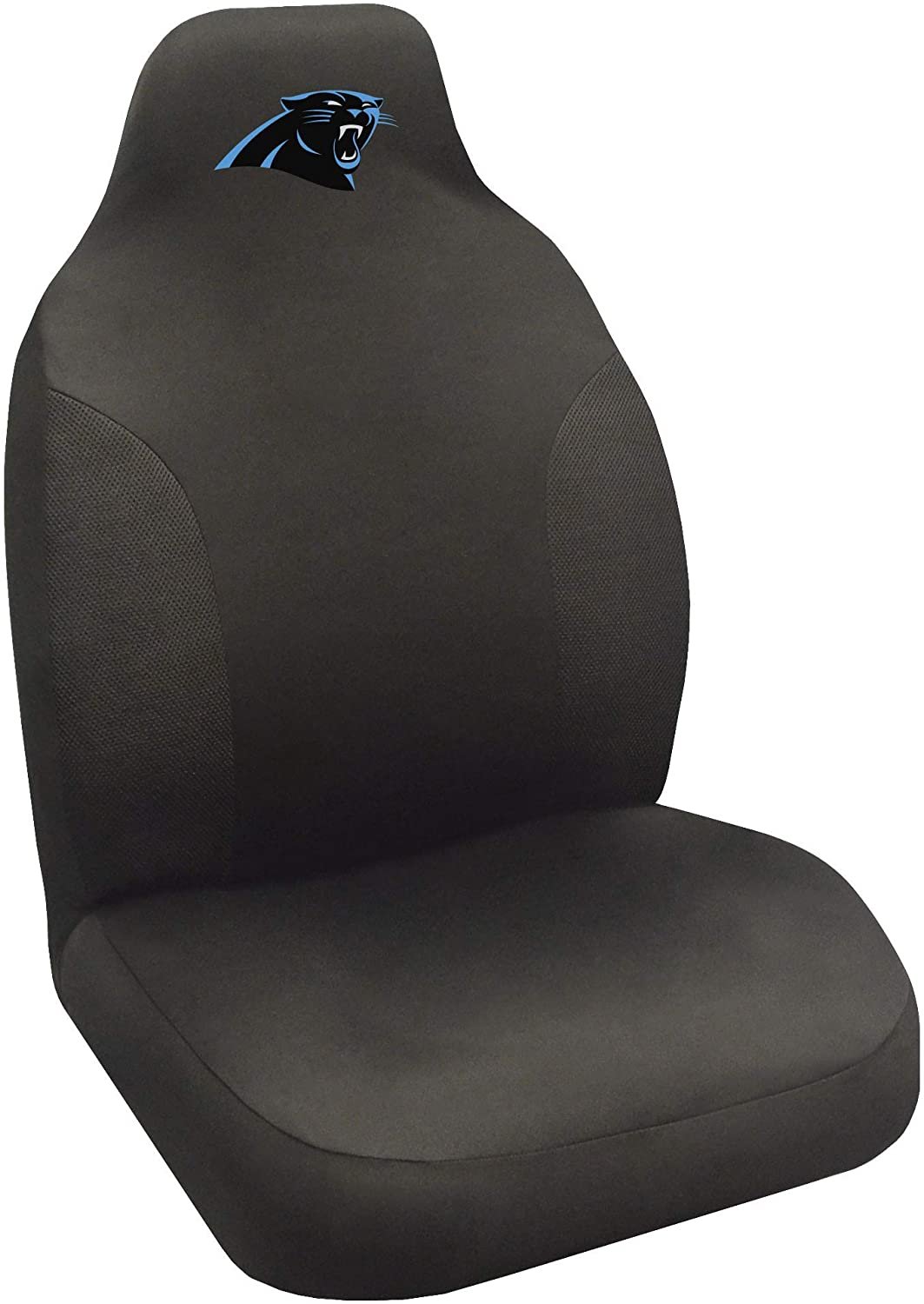 NFL Carolina Panthers Embroidered Seat Cover, Black, 20"x48"