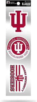 Indiana Hoosiers Triple Retro Throwback Spirit Decals Flat Vinyl Auto Home Sticker Sheet University of