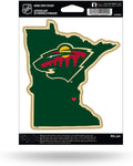 Minnesota Wild 5 Inch Sticker Decal, Home State Design, Flat Vinyl, Full Adhesive Backing