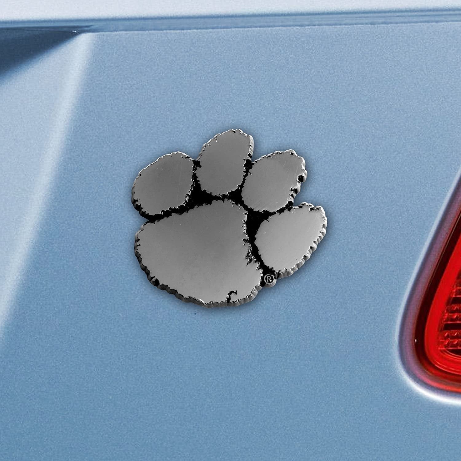 Clemson University Tigers Solid Metal Auto Emblem Chrome Raised