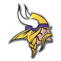 Minnesota Vikings Premium Aluminum Metal Raised Auto Emblem, Primary Logo, Color Embossed, Full Adhesive Backing