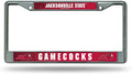 Jacksonville State University Gamecocks Premium Metal License Plate Frame Chrome Tag Cover, 12x6 Inch
