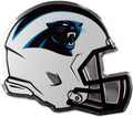 Carolina Panthers Helmet Auto Emblem, Aluminum Metal, Embossed Team Color, Raised Decal Sticker, Full Adhesive Backing