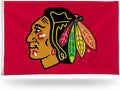 Chicago Blackhawks 3x5 Feet Premium Flag Banner with Metal Grommets Outdoor