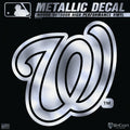 Washington Nationals 6 Inch Decal Sticker, Metallic Chrome Shimmer Design