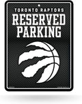 Toronto Raptors Metal Parking Novelty Wall Sign 8.5 x 11 Inch Carbon Fiber Design