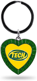 NCAA Arkansas Tech Wonder Boys NCAA Rhinestone Heart Colored Keychain, Green, 3-inches in length