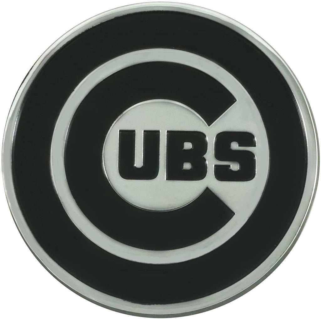 Chicago Cubs Solid Metal Raised Auto Emblem Decal Adhesive Backing