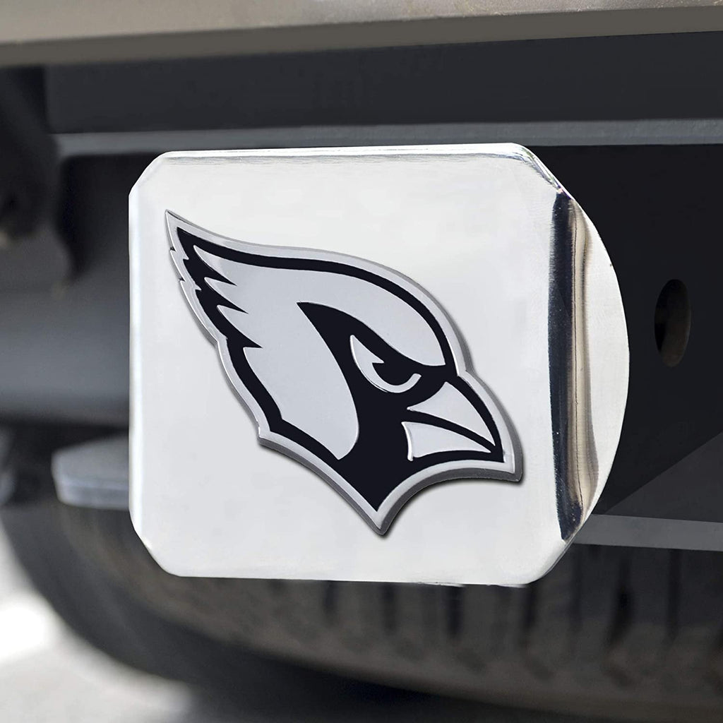 Arizona Cardinals Hitch Cover Solid Metal with Raised Chrome Metal Emblem 2" Square Type III
