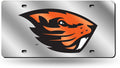 Rico NCAA Oregon State Beavers Laser Cut License Plate, Silver