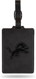 Detroit Lions Luggage Bag Tag Laser Engraved Ultra Suede Includes ID Card