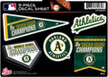 Athletics A's Decal Sticker 9X Time Champions 5 Piece Multi Sheet Flat Vinyl Emblem World Series Baseball