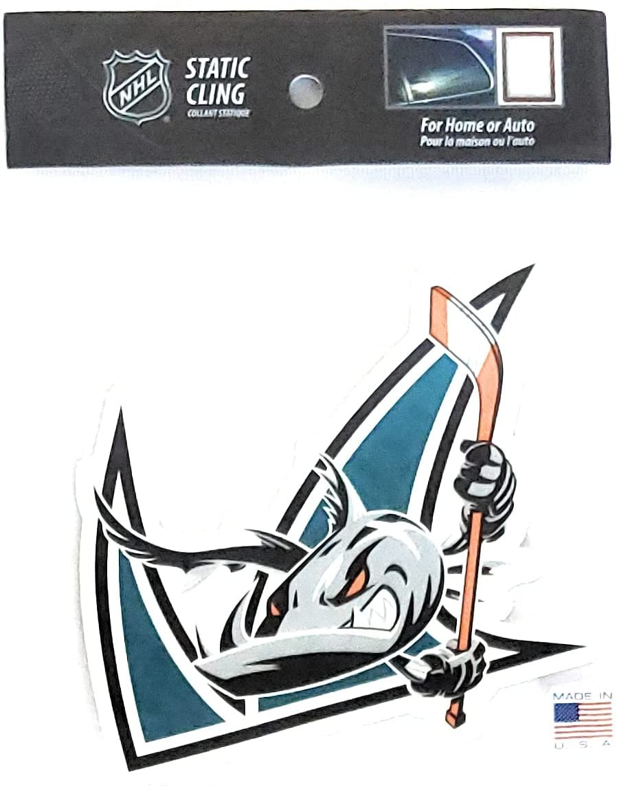 AHL San Jose Barracudas 3 Inch Flat Static Cling Decal