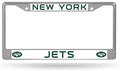 New York Jets Premium Metal License Plate Frame Chrome Tag Cover, 12x6 Inch