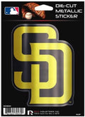 San Diego Padres 5 Inch Die Cut Decal Sticker, Metallic Shimmer Design, Full Adhesive Backing