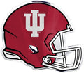 Indiana University Hoosiers Helmet Auto Emblem, Aluminum Metal, Embossed Team Color, Raised Decal Sticker, Full Adhesive Backing