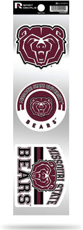 Missouri State Bears Triple Retro Throwback Spirit Decals Flat Vinyl Auto Home Sticker Sheet University of