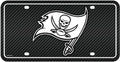 Tampa Bay Buccaneers Metal Auto Tag License Plate, Carbon Fiber Design, 6x12 Inch