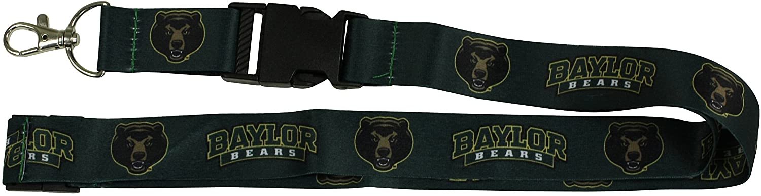 Baylor University Bears Lanyard Keychain Double Sided Breakaway Safety Design Adult 18 Inch