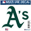 Oakland Athletics A's 6 Inch Decal Sticker, Flat Vinyl, Die Cut, Primary Design, Full Adhesive Backing
