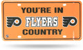 Philadelphia Flyers Metal Auto Tag License Plate, Country Design, 6x12 Inch